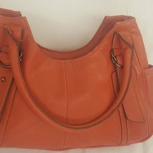 Orange hand bag
